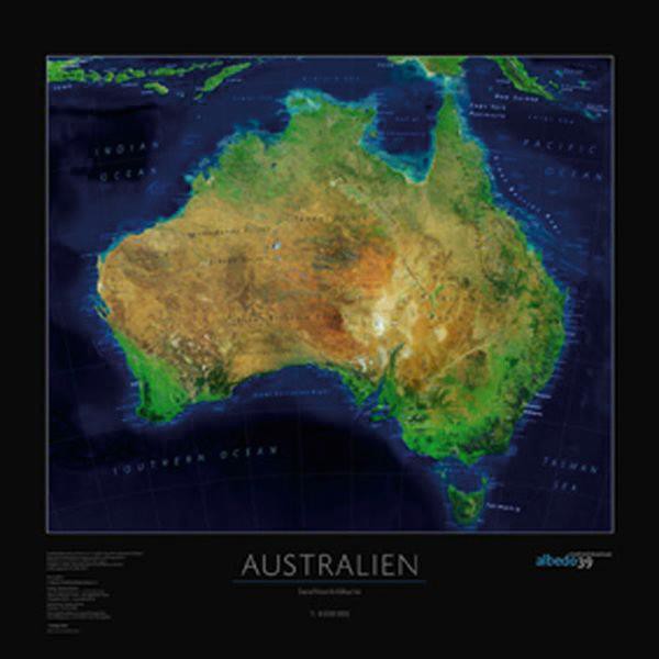 albedo 39 Continental map Australia