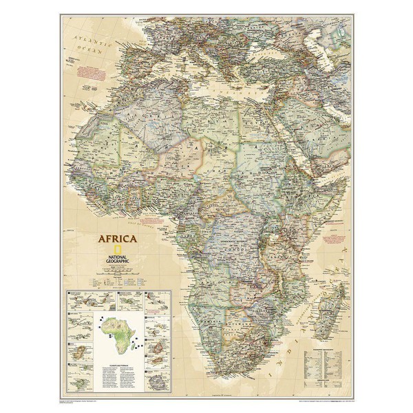 National Geographic antique map of Africa