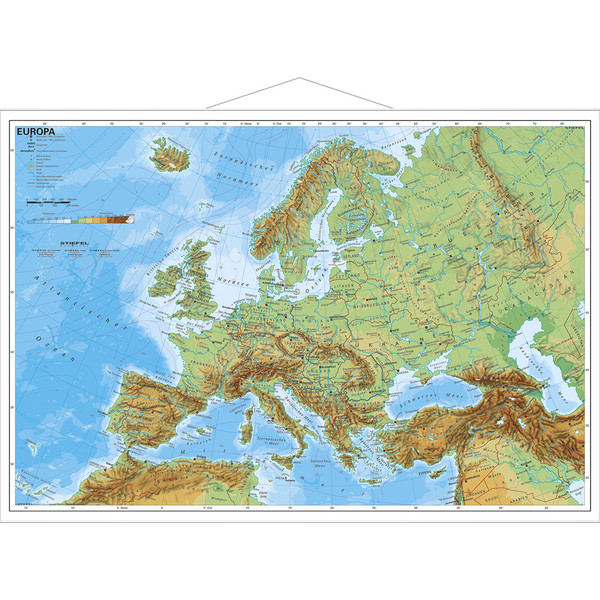 Stiefel Continental map Europe physically