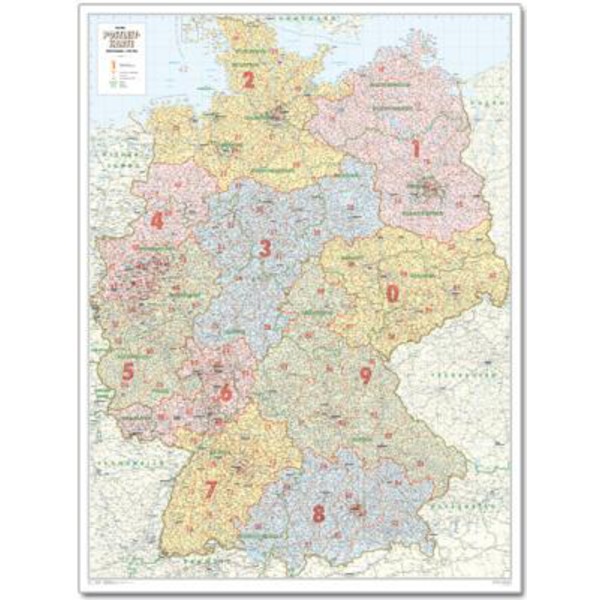 Bacher Verlag Postal code map all-German country groïoe