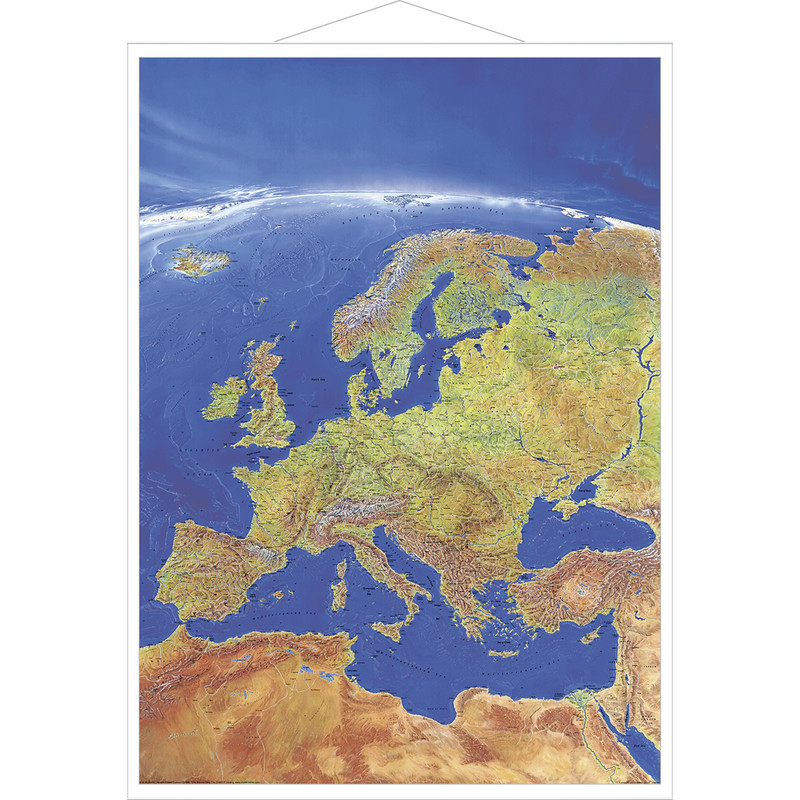 Stiefel Panoramic map of Europe with metal strip