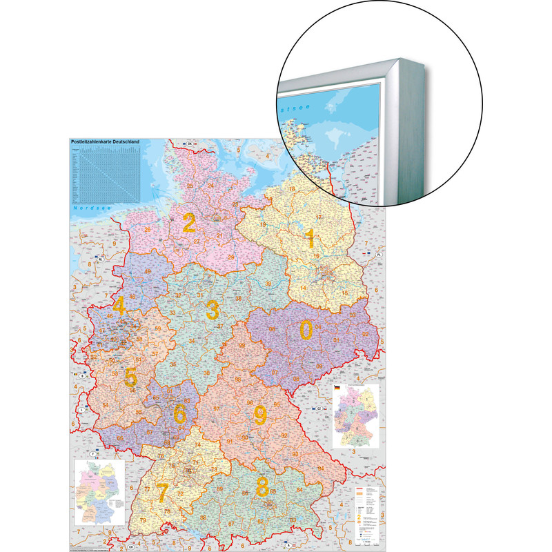 Stiefel Germany postal code map - for pinning to, also magnetic