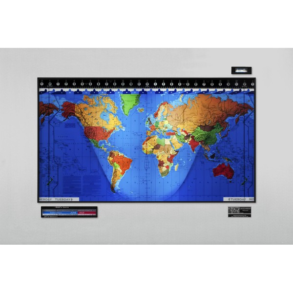 Geochron Original Kilburg in satin anodised aluminium design and black border