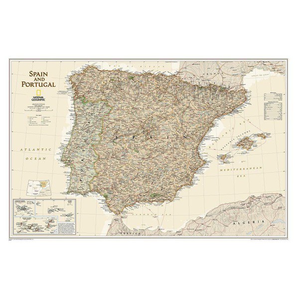 National Geographic Map Spain and Portugal