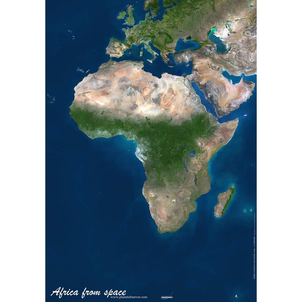 Planet Observer Continental map Africa