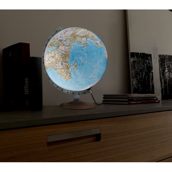 National Geographic Globe Silver Classic 30cm