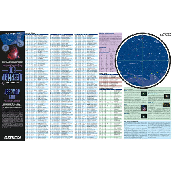 Orion Poster Deep Map 600, folding star chart