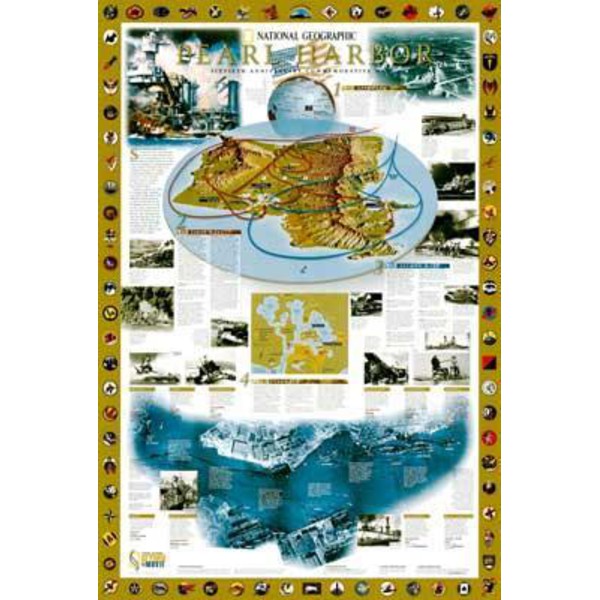 National Geographic Regional map Pearl Harbor/drama in the Pacific - 2-seitig