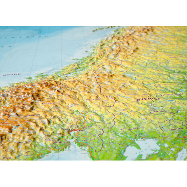 Georelief Regional map Scandinavia