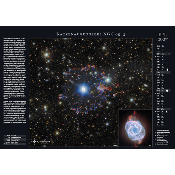 Astronomie-Verlag Calendar Weltraum-Kalender 2027