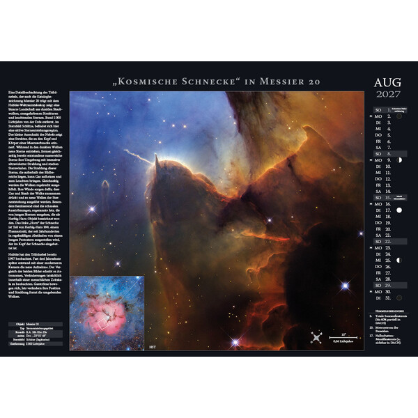Astronomie-Verlag Calendar Weltraum-Kalender 2027
