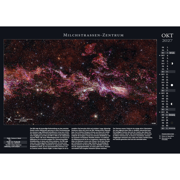 Astronomie-Verlag Calendar Weltraum-Kalender 2027