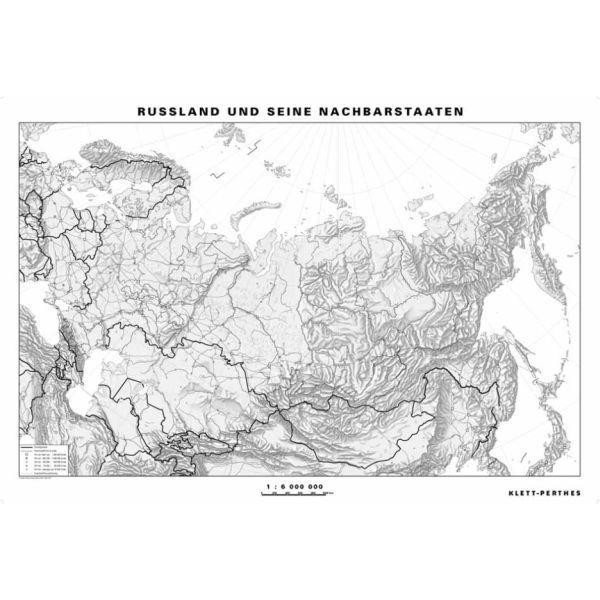 Klett-Perthes Verlag Landkarte Russland und Nachbarstaaten, phys./pol. 2-seitig