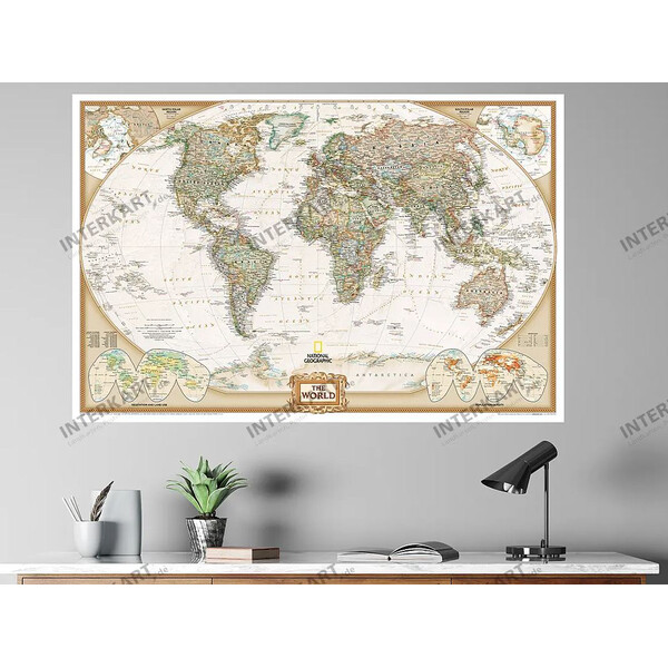 National Geographic World map Executive (117x76cm)