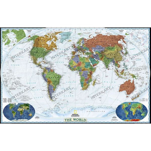 National Geographic Decorative map of the world political, large