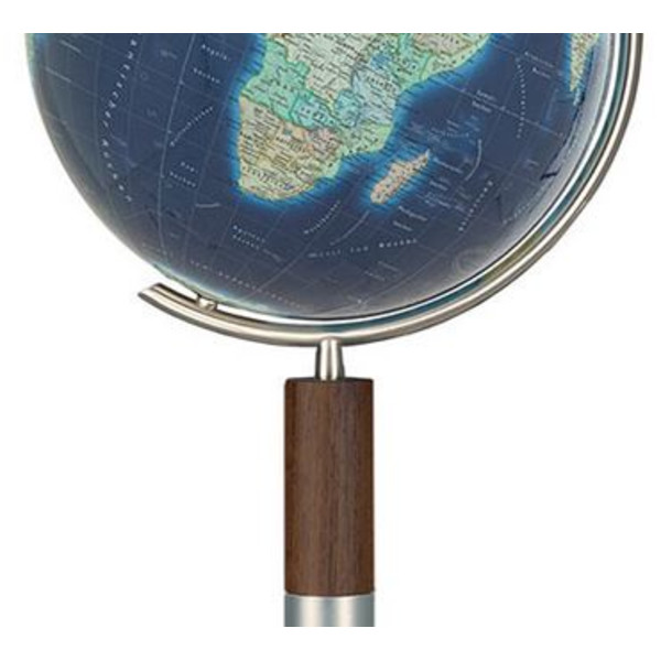 Columbus Floor globe Duo Azzurro Stainless Steel/ Wenge 40cm