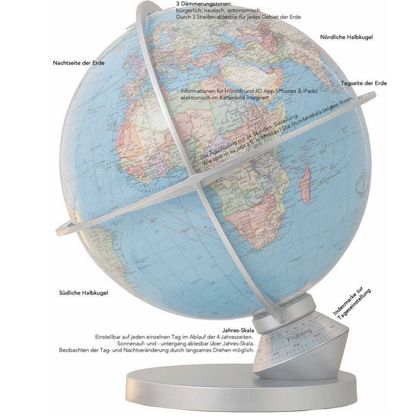 globe terrestre lumineux 34 Cm