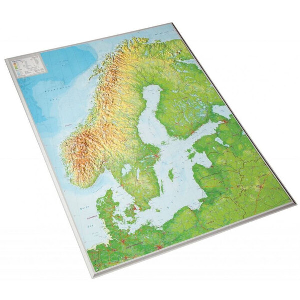 Georelief Regional map Scandinavia