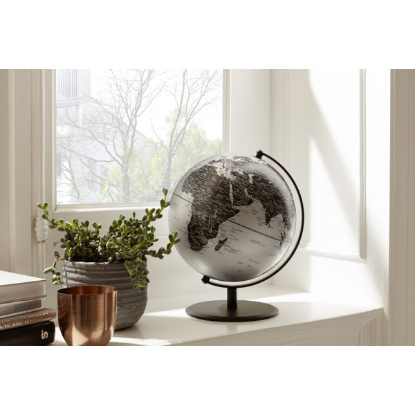 emform Globe Pluto Matt Silver 25cm