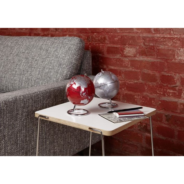 TROIKA Mini globe Galilei Silver 13cm