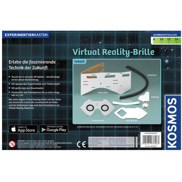 Kosmos Verlag Virtual Reality Glasses Experimental Kit