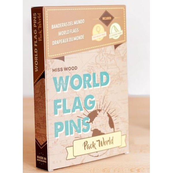 Miss Wood World Flag Pins 100 pieces