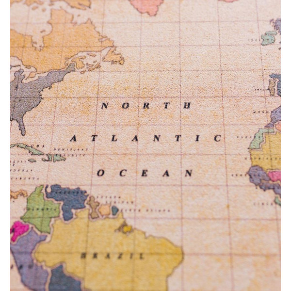 Miss Wood Woody Map Watercolour Old School XL