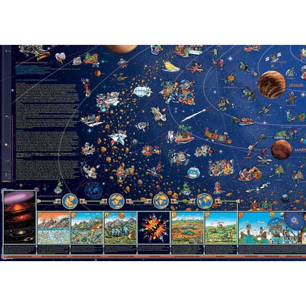 Stellanova Childrens map Weltraum Planeten Sonnensystemkarte Poster für Kinder