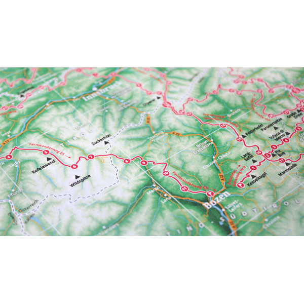 Marmota Maps Map of the Alps with 111 Mountains and 20 Mountain trails