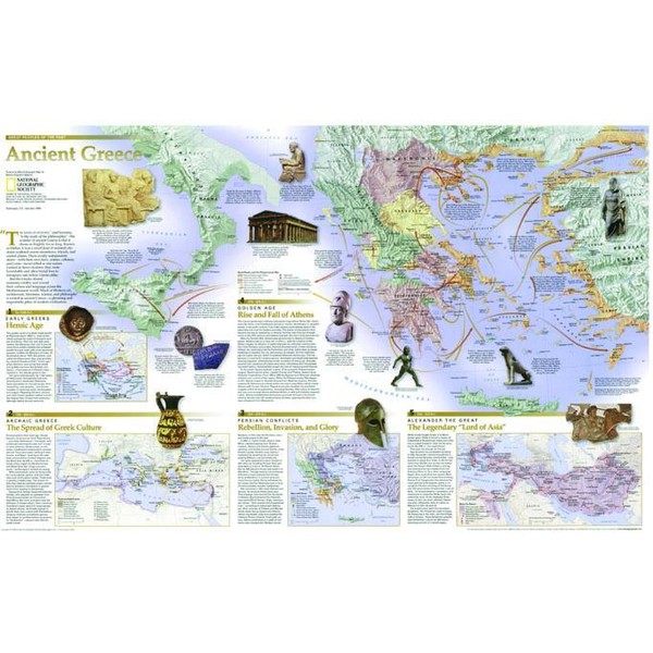 National Geographic Map Greece - 2-seitig