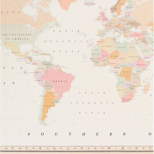 Miss Wood Woody Map Watercolor Colonial L