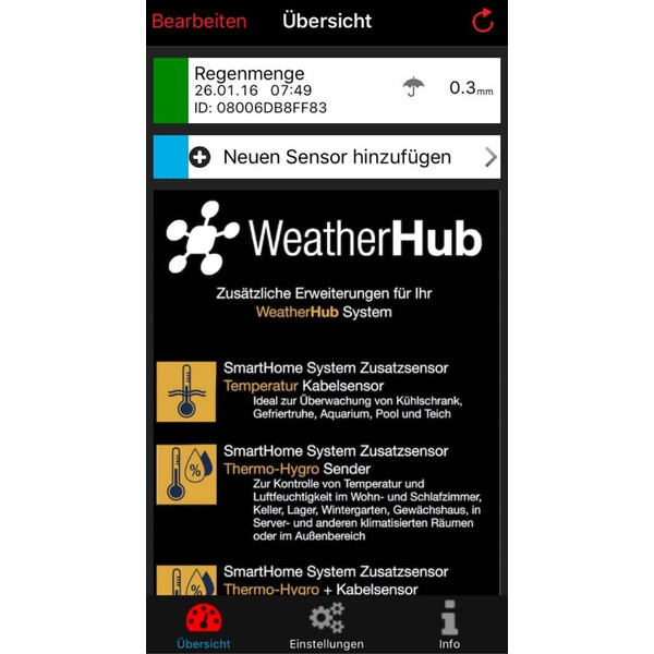TFA WeatherHub Starter Set with Rain gauge