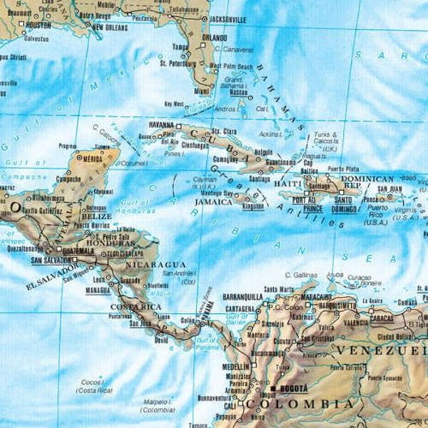 freytag & berndt World map physical (118 x 82 cm)