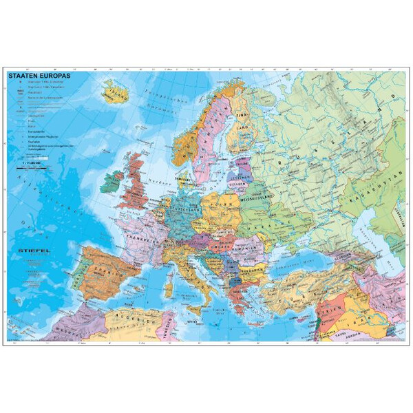Stiefel Continental map Europe politically