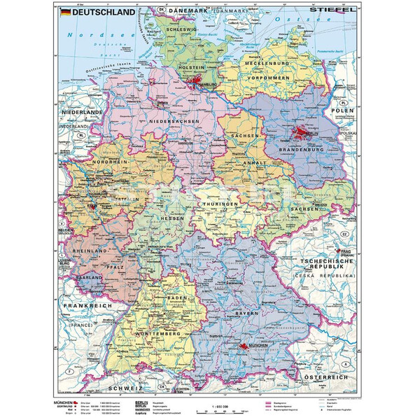 Stiefel Map Deutschland politisch