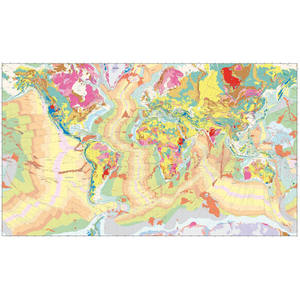 UKGE Geological Map of the World 118cm x 98cm