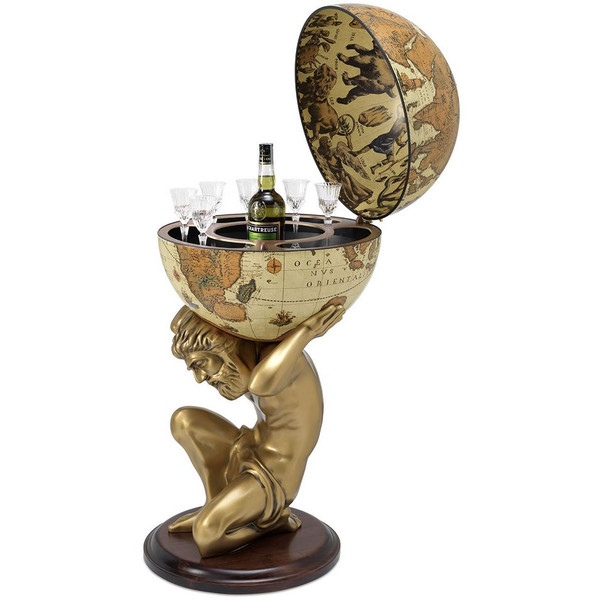 Zoffoli living Globe Bar Atlas Safari 50cm