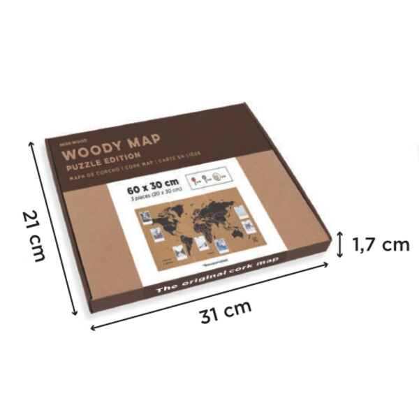 Miss Wood Puzzle Map M - Black