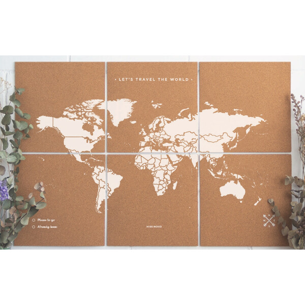 Miss Wood Puzzle Map XL - White