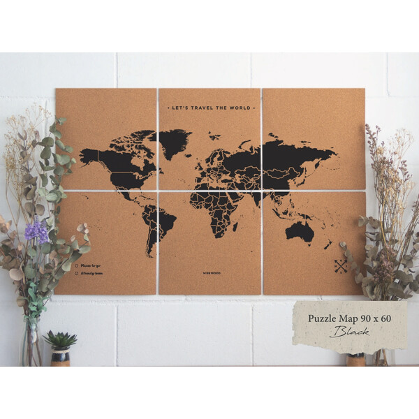 Miss Wood Puzzle Map XL - Black