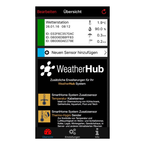 TFA Wetterstation-Set mit Klima, Regen & Windsender WEATHERHUB