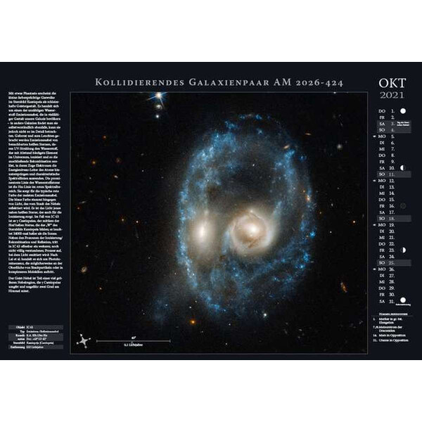 Astronomie-Verlag Calendar Weltraum-Kalender 2021