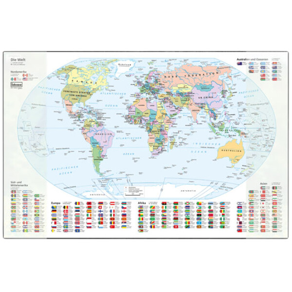 Idena Desk pad world map