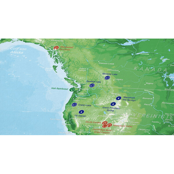 Marmota Maps World map 99 Naturwunder (100x70)