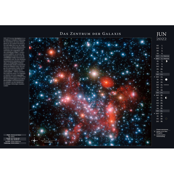 Astronomie-Verlag Calendar Weltraum-Kalender 2022