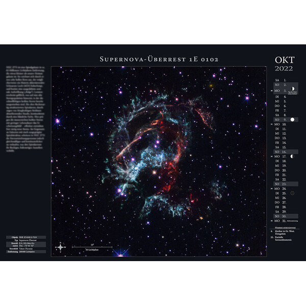 Astronomie-Verlag Calendar Weltraum-Kalender 2022