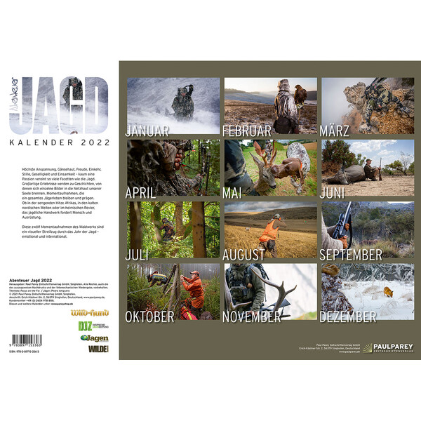 Paul Parey Calendar Abenteuer Jagd 2022