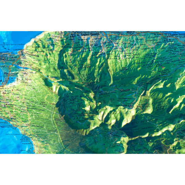 3Dmap Regional map La Réunion