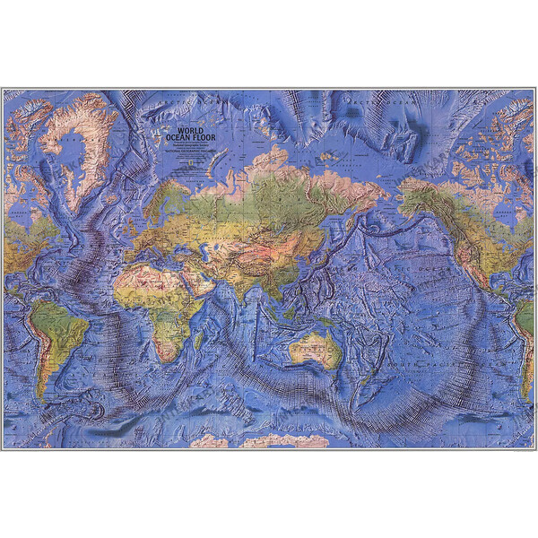 National Geographic World map physisch (116 x 77 cm)