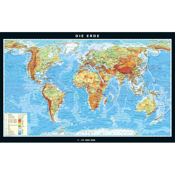 PONS Physical and political map of the world (158 x 97 cm)